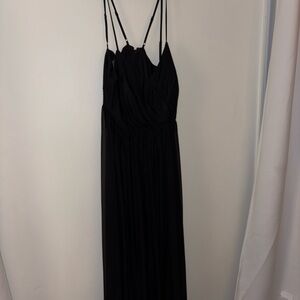 Azazie Black Strappy Maxi Dress